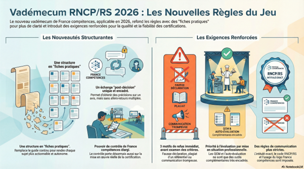 Nouveau vadémecum (01/2026) vs ancien vadémecum RNCP (01/2023) : Zoom sur les nouveautés