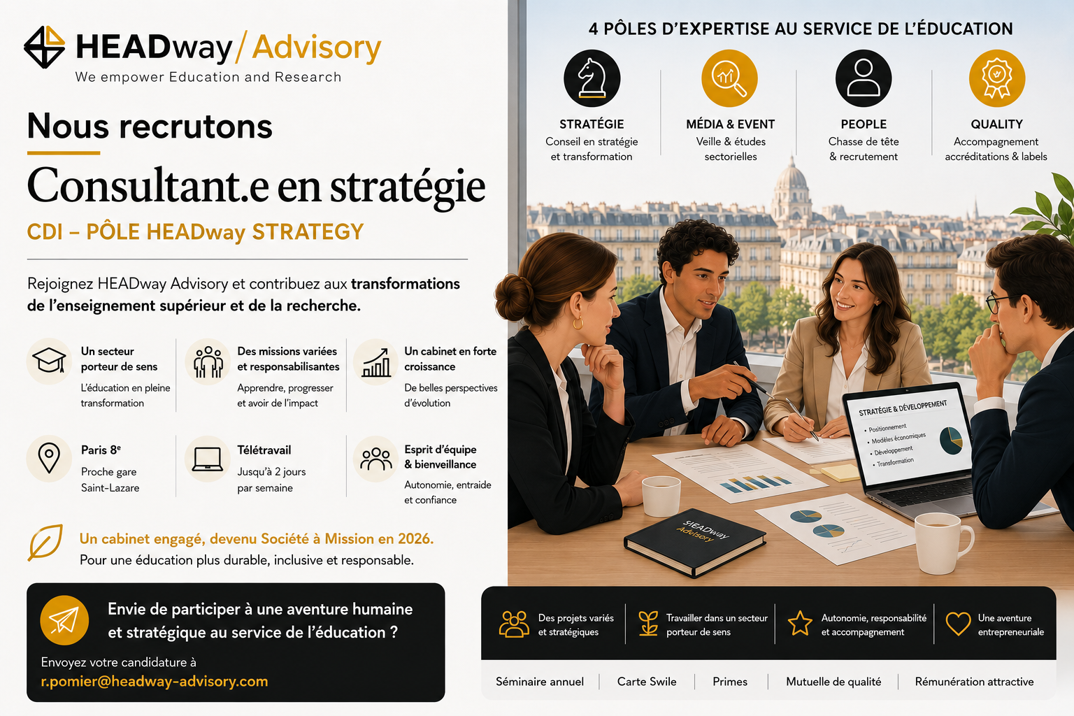 Job offer - Consultant.e en stratégie junior ou sénior